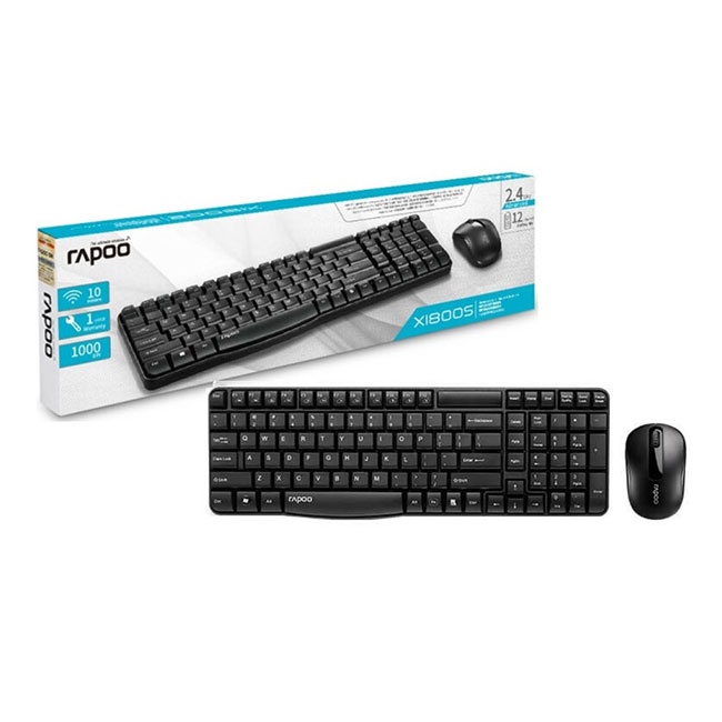 rapoo wireless keyboard and mouse x1800s