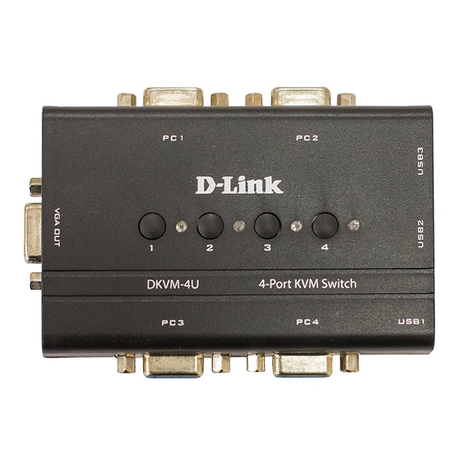 سوئیچ 4 پورت کی وی ام USB دی لینک مدل DKVM-4U-C2 مشخصات ، قیمت و خرید
